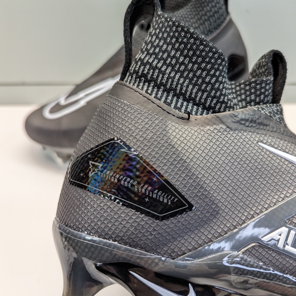Nike Alpha Menace Elite 3 Black White CT6648-010 Football cleats size Men's 7 - Picture 5 of 10